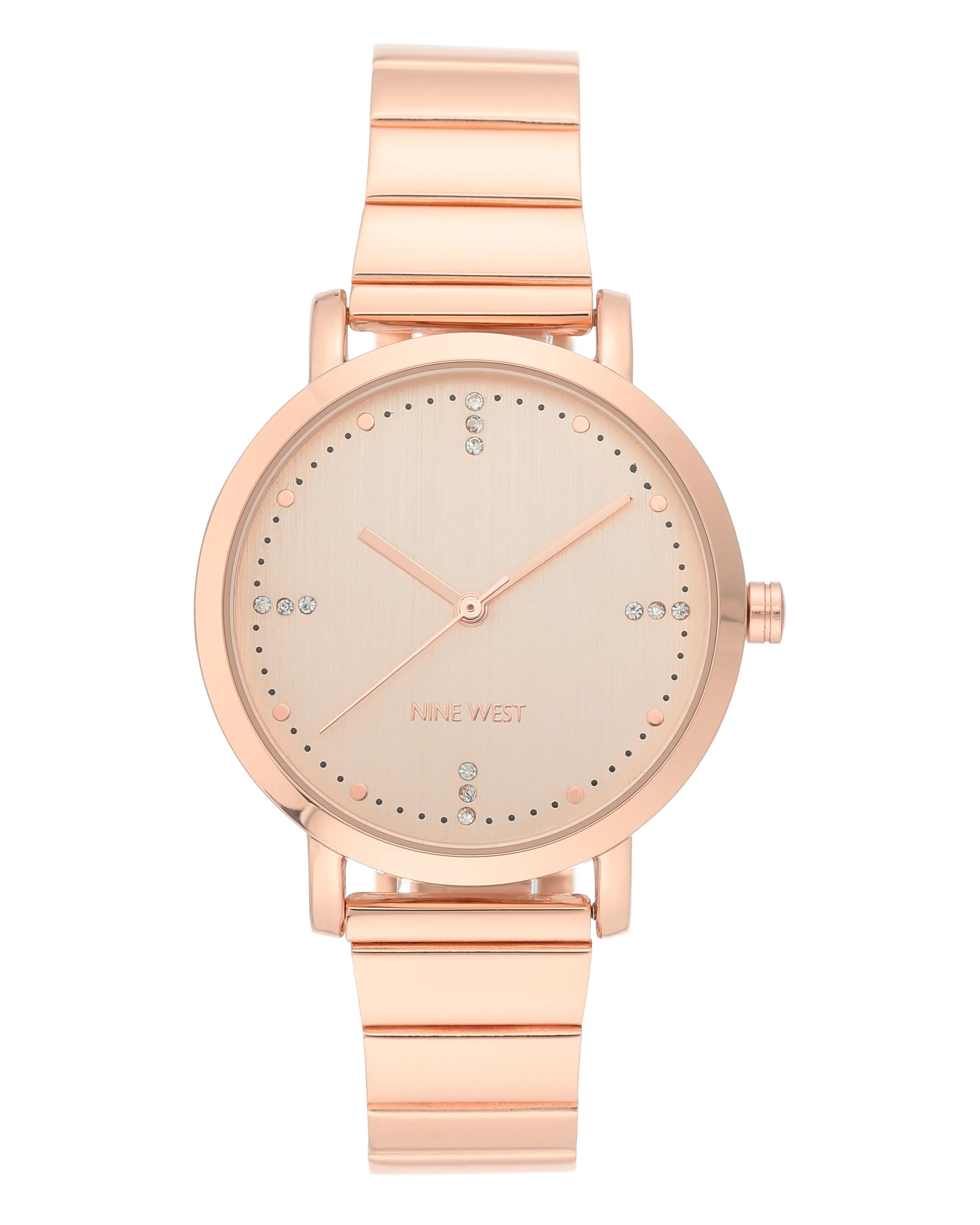 Crystal Accented Stainless Steel Bracelet Watch 1 Crystal Accented Stainless Steel Bracelet Watch